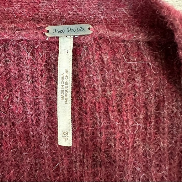 Free People Cloudy Day Wool Alpaca Blend Oversized Cardigan Sweater XS - Picture 4 of 10